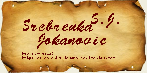 Srebrenka Jokanović vizit kartica